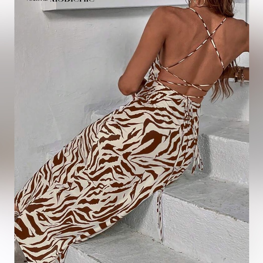 Long Zebra Dress